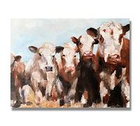 James Coates - Póster de pared con diseño de campo de cinco vacas, 40,6 x 30,5 cm (A3)