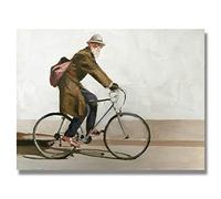 James Coates - Póster de pared con texto en inglés Man on Bicicleta (A3)