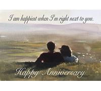 James Coates Tarjeta de aniversario de marido o esposa en la ladera con palabras encantadoras, tamaño A5