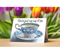 James Coates Tarjeta de cumpleaños para ella, para mujeres y mujeres, taza de té adecuada para cualquier ocasión