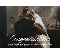 James Coates Tarjeta de felicitación de boda para novia y novio, tamaño A5