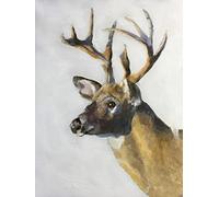 James Coates Tarjeta de Felicitación de Ciervo con Pintura de Ciervo Tamaño A5