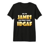 James Costume Idgaf Meme Personalized Jim First Name James Camiseta Premium