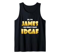 James Costume Idgaf Meme Personalized Jim First Name James Camiseta sin Mangas