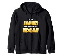 James Costume Idgaf Meme Personalized Jim First Name James Sudadera con Capucha