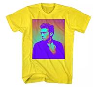 James Dean Neon Men's T Shirt Hollywood Movie Legend Yellow XL