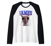 James Funny Cat Meme - Camiseta con diseño de Gatos tontos Camiseta Manga Raglan