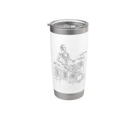 James K Polk Batería Vaso térmico de acero inoxidable de doble pared