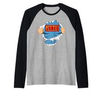 James Name Superhero Gift for Boys Named James Camiseta Manga Raglan