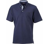 James & Nicholson - Polo Button-Down con inserciones Navy/Navy-bianco L