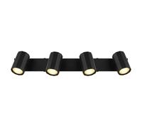 James Regleta (25 W, L x An x Al: 53 x 6 x 14,5 cm, Negro, GU10, Número de bombillas: 4 ud.)