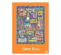 James Rizzi 2027: Kunstkalender 50x70 cm mit Pop Art voller Lebensfreude von Rizzi und sprachneutralem Kalendarium