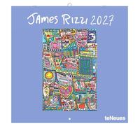James Rizzi 2027: Wandkalender 30x30 cm (30x60 cm geöffnet), Kunstkalender mit farbenfrohen Pop-Art-Motiven