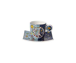 James Rizzi Give Peace a Chance - Taza de café con diseño Pop Art