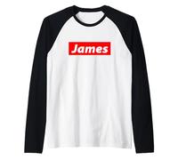 James - Ropa de Calle de los años 90 Y2K - Regalo Jim para James Camiseta Manga Raglan