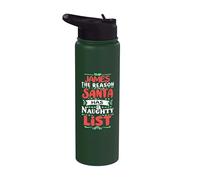 James Santa Christmas Saying Funny James Nombre Stainless Steel Insulated Water Bottle