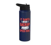 James Santa's Backup, divertido nombre navideño de James Stainless Steel Insulated Water Bottle
