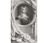 James Stewart 1er Duque de Richmond 4º Duque de Lennox 1612 - 1655. Noble británico. Del libro Las cabezas de personas ilustres de Gran Bretaña grabado por Houbraken y Mr. Vertue. Con sus vidas y