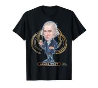 James Watt Motor de Vapor Power Revolución Industrial Arte Camiseta