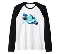 James Webb Telescope Galaxy Art para entusiastas del Espacio Camiseta Manga Raglan