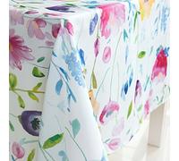 JameStyle26 - Mantel lavable, diseño de hojas y flores, varios tamaños y diseños, para la cocina o el salón, Blumen 140 x 240 cm