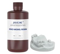 JAMG HE 3D Printer Resin Dental Pro Model Resin Dental Prosthetic Model Resin for Crown and Bridge Model, Orthodontic Model, Implant Model etc (Water Washable, Light Grey)
