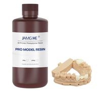 JAMG HE 3D Printer Resin Dental Pro Model Resin Dental Prosthetic Model Resin for Crown and Bridge Model, Orthodontic Model, Implant Model etc (Water Washable, Almond)