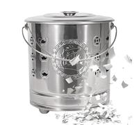 jamgeery Cubo Quemador para Papel | Incinerador De Papel Y Cartón,Cubeta Cubierta Acero Inoxidable con Gancho para Fuego Seguro Portátil para Playa Jardín Terraza Desechos Madera Basura