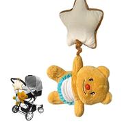 jamgeery del asiento para bebés, sonajero de asiento para el auto de carriola,Butter Bear Pense Bell Plush Care Sorge Satton with Star - Caja de música suave para el juguete sensorial de Chime para la