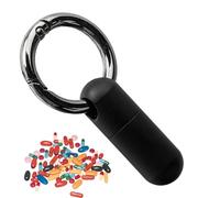 jamgeery Estuche de metal portátil para medicamentos, pastillero de medicina de titanio, impermeable, antióxido, pequeño pastillero, organizador diario para viajes