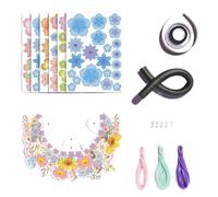 jamgeery Kit de paquete de material para diadema de flores,Kit de diademas de flores para niños,Kit de tocados de flores para niños hechos a mano | Herramienta de decoración del cabello de herencia