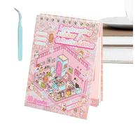jamgeery Libro Escenas Con Pegatinas - Crea Tus Propias Tiendas Y Casas,Libro Decorativo Creativo Para Niños, Adultos Y Niñas, Hogar, Colegio, Viajes Desarrollo De Habilidades