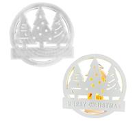 jamgeery Molde de Árbol de Navidad, Moldes Redondos Festivos, Moldes de Liberación Fácil para Árbol de Navidad, Para Decoración Manual de Yeso y