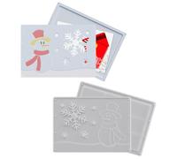 jamgeery Molde Para Portalápices de Resina,2 Piezas De Moldes Para Manualidades | Molde para Billetes de Navideño con Calcetín Muñeco de Nieve y Copo de Nieve | Para Acción de Gracias