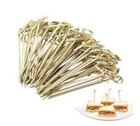jamgeery Palillos de Cóctel | 100 Piezas de Palillos Decorativos Largos Naturales | Set de de Cóctel para Frutas y - para Reuniones en Casa Celebraciones Bar y Festival al Aire Libre