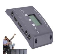 jamgeery Regulador de carga solar, regulador de carga para módulos solares, regulador de carga, 12 V-24 V para energías renovables con 2 puertos USB, regulador inteligente