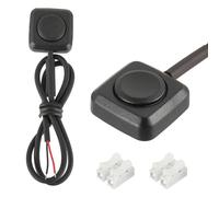 JAMHER 2 Piezas Interruptor Pulsador Momentáneo, Botones Bocina ON/Off 12V-24V Mini Interruptor de Botón para Bocina Automóvil Control Industrial, Experimentos Electrónicos