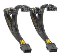 JAMHER 2 Piezas PCIe de 8 Pines a Dual 8 Pines (6+2) para GPU, PCI Express Adaptador de alimentación GPU VGA Minería Video Card Cable convertidor 8.66 Inch (22cm)