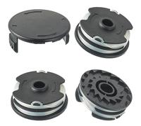 JAMHER 3 Piezas Bobinas de hilo de repuesto con 1 tapa para LIDL Parkside, compatible con PRT 550 A1, A3; PRTA 20-Li A1, B2, C3 bobina de repuesto 2 x 4 m, 1,6 mm(3 Bobinas+ 1 Tapas de Bobina)