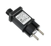 JAMHER 31V 3.6W Fuente de Alimentación LED IP44 Transformador Luces Adaptador con Temporizador 8 Modelos de Luces Navideñas Luces Intermitentes Luces de Colores Luces de Carámbanos(1 Piezas)