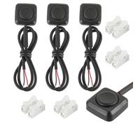 JAMHER 4 Piezas Interruptor Pulsador Momentáneo, Botones Bocina ON/Off 12V-24V Mini Interruptor de Botón para Bocina Automóvil Control Industrial, Experimentos Electrónicos