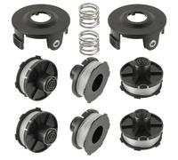 JAMHER 6 Piezas Bobina de Hilo para Makita 196146-9/195858-1, 8m, Ø1,60mmpara Akku cortadora DUR181 DUR141 DUR180Z DUR181Z Bobina de Repuesto (6 Bobina+ 2 Cubierta de Carrete+ 2 Resorte)