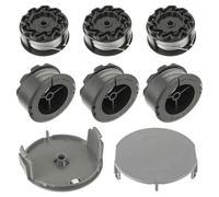 JAMHER F016800570 Bobina de repuesto para Bosch UniversalGrassCut 18 18-26 18-260, con 1600A01R5J Trimmer Cap(6 Bobinas de hilo, 2 Cubierta de Bobina)