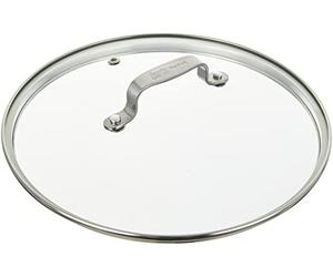 Jamie Oliver by Tefal B89985 - Tapa de cristal con borde de acero inoxidable, válvula de salida de vapor, protección contra rebosadero, apta para lavavajillas, exclusiva Jamie Oliver grabado en el