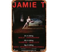 Jamie T - Cartel de metal con texto en inglés "Carry On, Tour 2014 - Konzertplakat - Cartel de metal para decoración de pared de 20,3 x 30,5 cm
