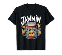 Jammin Cool Jam Jar con micrófono Divertido Camiseta