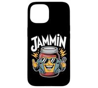 Jammin Cool Jam Jar con micrófono Divertido Carcasa para iPhone 15