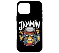 Jammin Cool Jam Jar con micrófono Divertido Carcasa para iPhone 16 Pro MAX