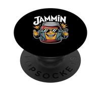 Jammin Cool Jam Jar con micrófono Divertido PopSockets PopGrip Adhesivo