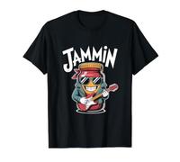 Jammin Rock Star Guitarra Cool Vibes Camiseta gráfica económica, Hombre, Negro, L
